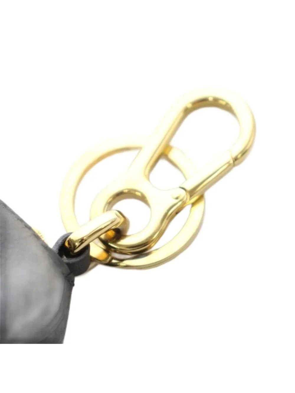 Loewe Elephant Charm Coin Purse Leather Black